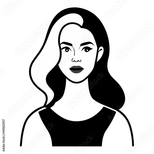 Graceful woman in continuous line art style representing modern beauty sophistication and artistic minimalist elegance using smooth flowing unbroken lines