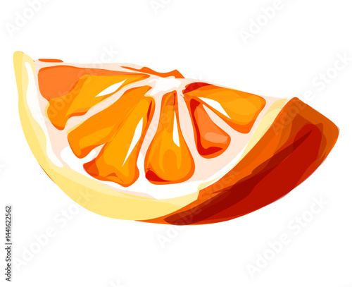 Illustration of an orange piece