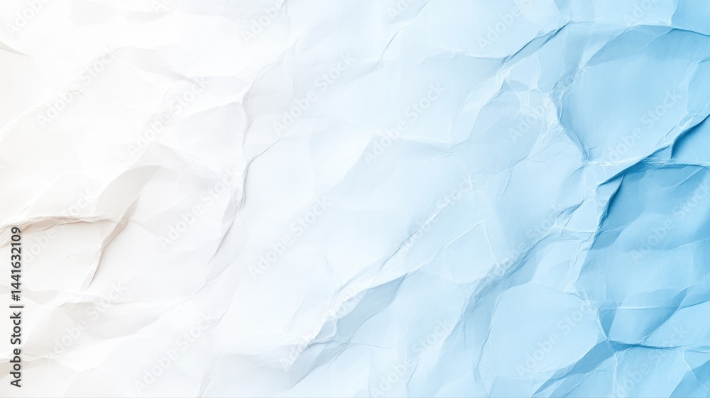 Obraz premium Wrinkled Blue and White Paper Background Texture crumpled paper texture background blue white crease