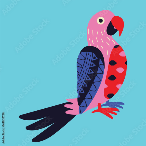 Vibrant Patterned Parrot