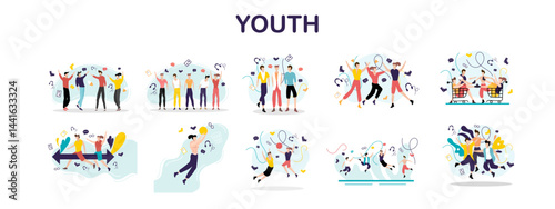 youth day illustration vector design for youth event