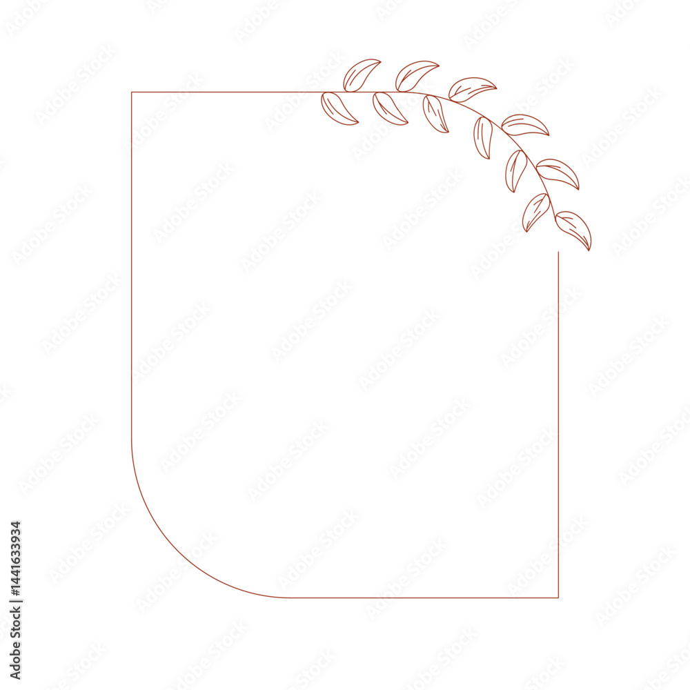 Obraz premium Frame Vintage Flower Line