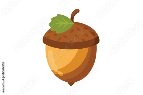 Fresh acorn vector illustration on a white background
