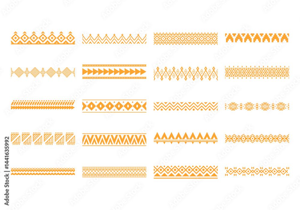 Obraz premium Motif Tribal Pattern Element Set