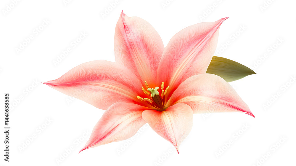 Stripped lily bloom, cut out transparent Stripped lily bloom, cut out transparent