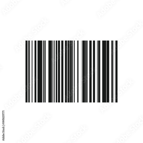 Flat style bar code vector icon isolated on white background. Vector illustration. EPS 10