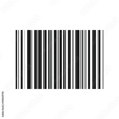 Flat style bar code vector icon isolated on white background. Vector illustration. EPS 10