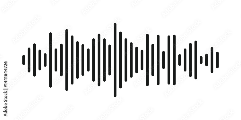 Vector sound wave icon Vector sound wave icon