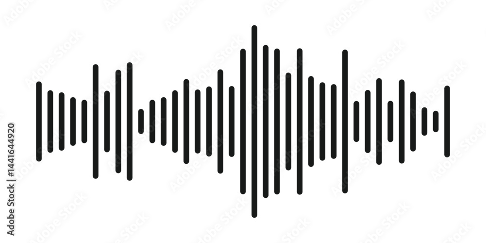 Vector sound wave icon Vector sound wave icon