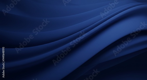Abstract Blue Draped Fabric, Elegant Waves, Soft Texture