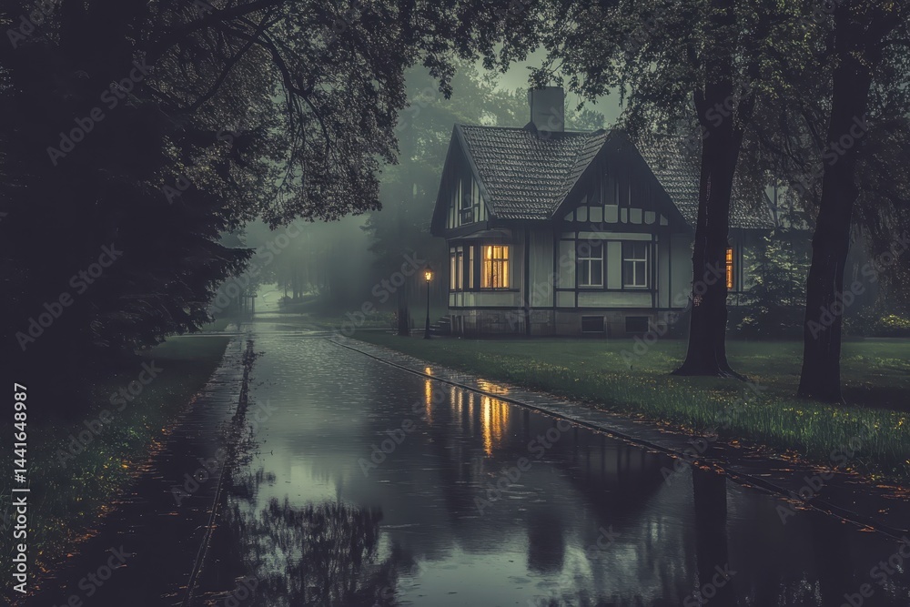 Heavy rainy night