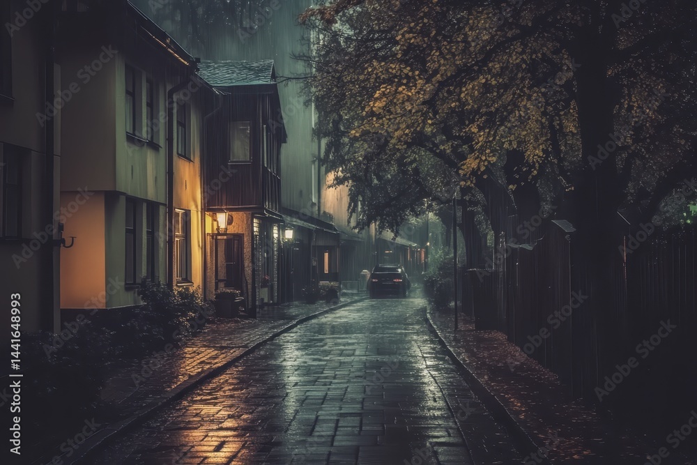 Heavy rainy night