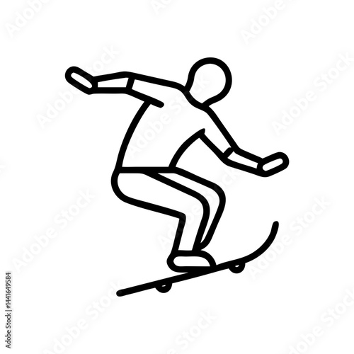 Male surfskater performing snap maneuver in energetic pose