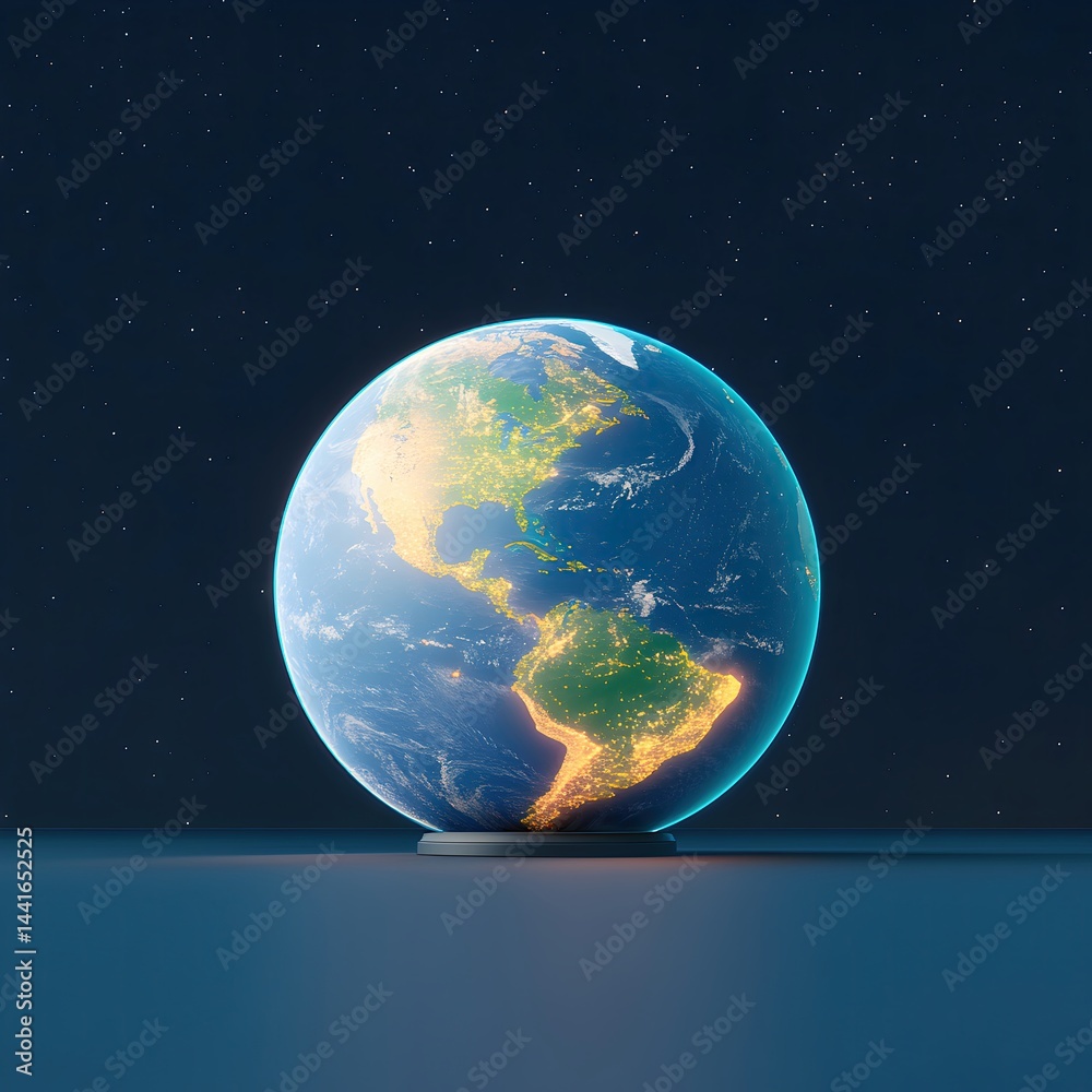 Fototapeta premium Digital Twin of Earth in Real-Time for Sustainable Development