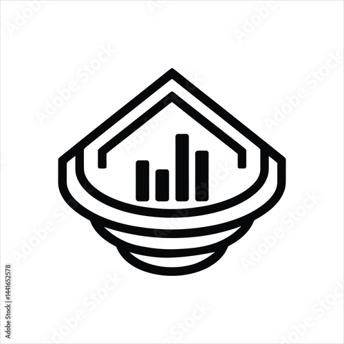 Column Chart Icon, Bar Graph, Data Analysis, Growth