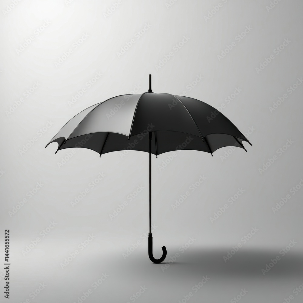 Elegant Black Umbrella Open Elegant Black Umbrella Open