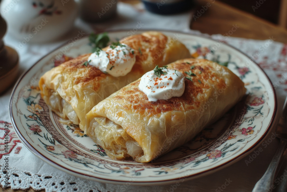 pastries on a plate. pastries on a plate.