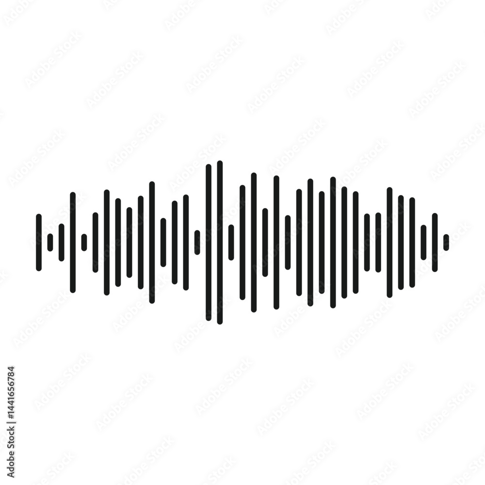 Music Waveform Icon, Wave Pulse, Sonic Wave Music Waveform Icon, Wave Pulse, Sonic Wave
