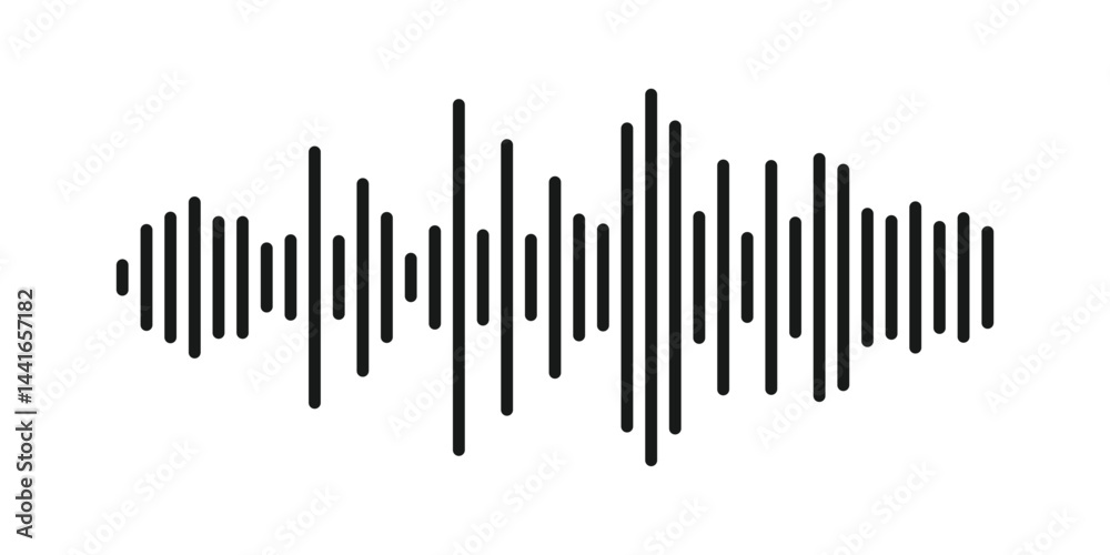Music Waveform Icon, Wave Pulse, Sonic Wave Music Waveform Icon, Wave Pulse, Sonic Wave