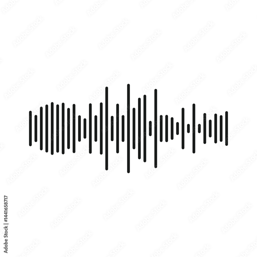 Simple Audio Wave Icon Simple Audio Wave Icon