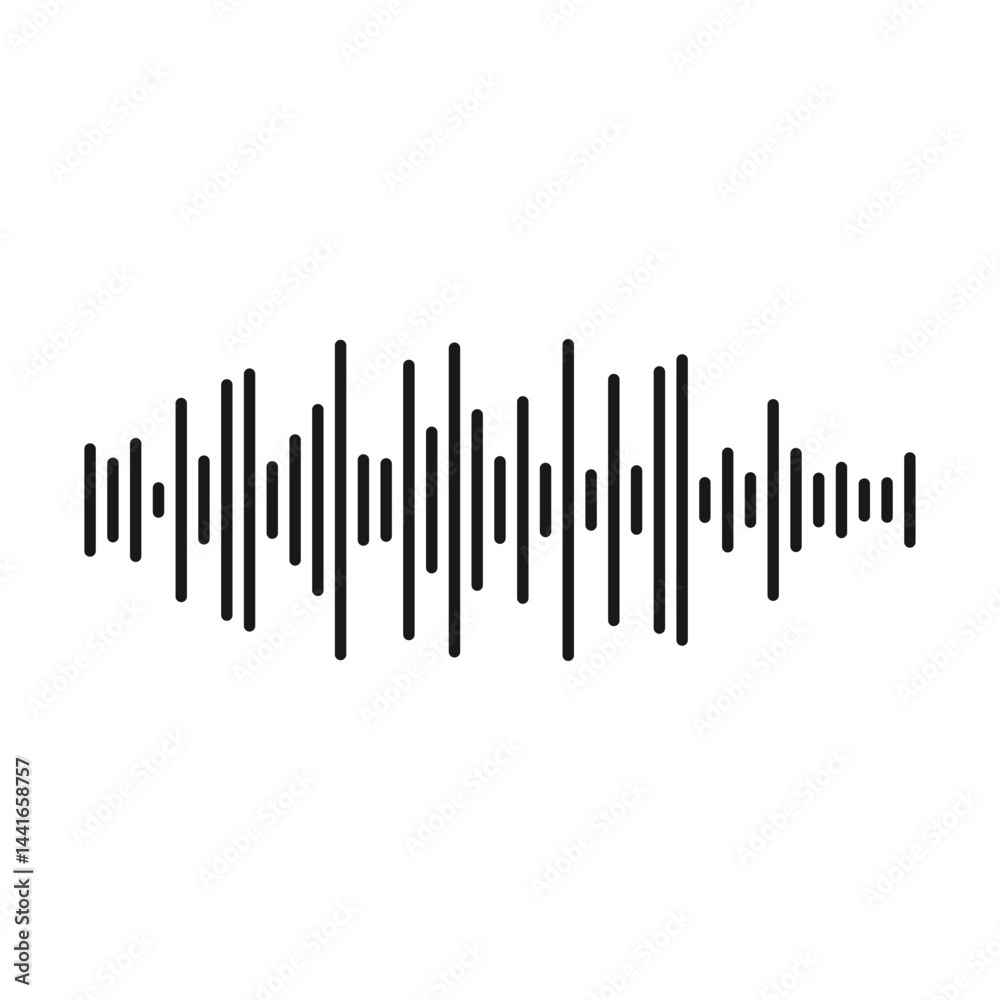 Digital audio wave form icon, Sound wave symbol. Voice frequency icon design, music sound wave icon, audio spectrum, vector illustration Digital audio wave form icon, Sound wave symbol. Voice frequency icon design, music sound wave icon, audio spectrum, vector illustration
