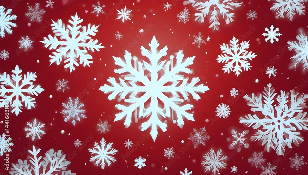 Christmas Background with Large and Small Snowflakes for Festive Design Christmas Background with Large and Small Snowflakes for Festive Design