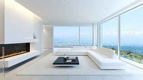 stunning interior of a modern luxury living room showcasing expa photo