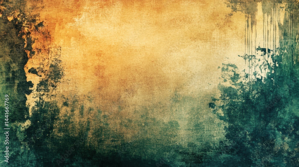 Grunge Artistic Background Featuring Ink Stamps, Textures, and Overlays in a Vintage Scrapbook Style