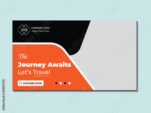 Modern Travel Vlog Thumbnail Design for YouTube
