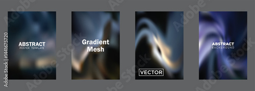 Abstract Gradient Mesh Background Poster Templates Vector Designs
