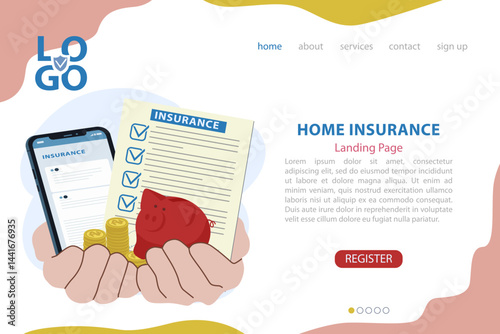 Illustration of finance, investment insurance concept, can be used for, template, ui, web, mobile app, poster, banner flyer Vector illustration