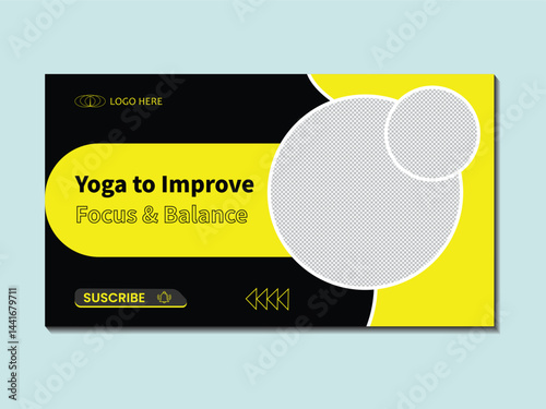 High-Energy Gym YouTube Thumbnail PSD Template
