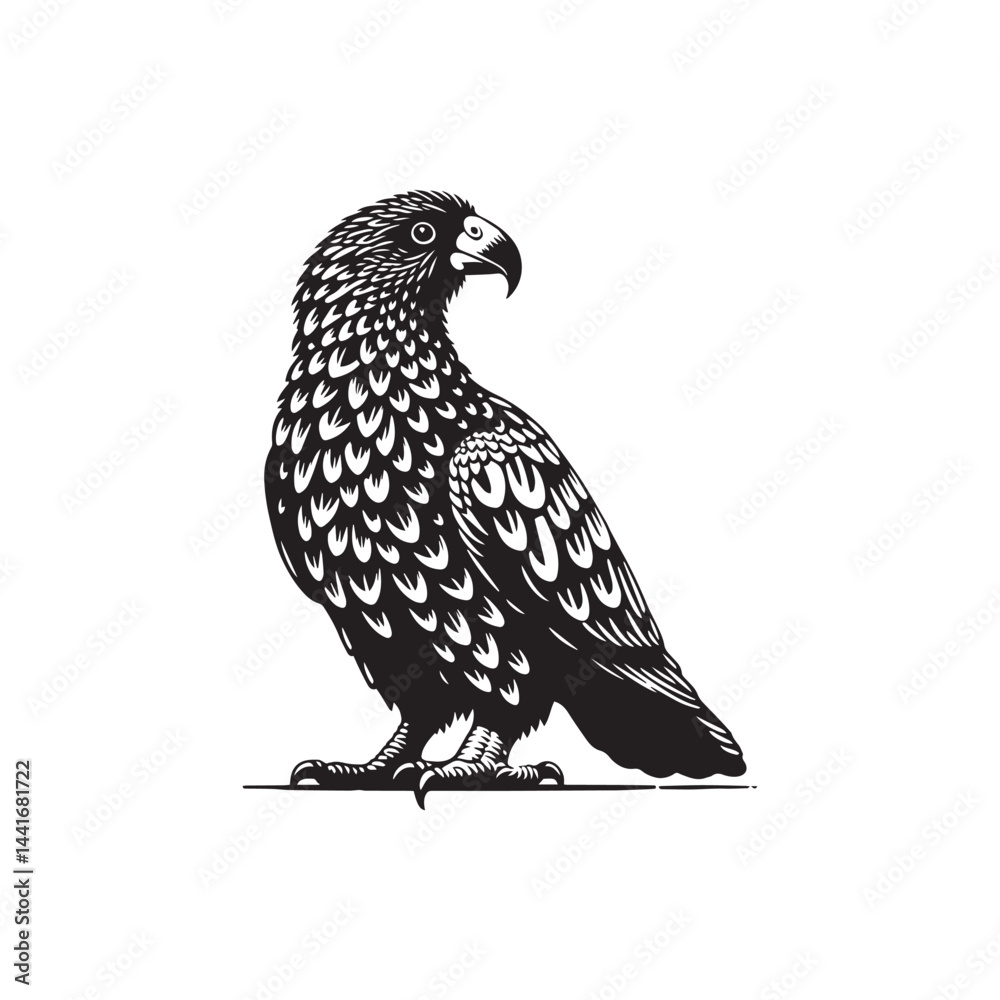 Fototapeta premium falcon vector on a white background