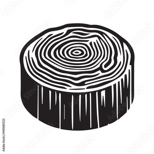 vector illustration of wood piece