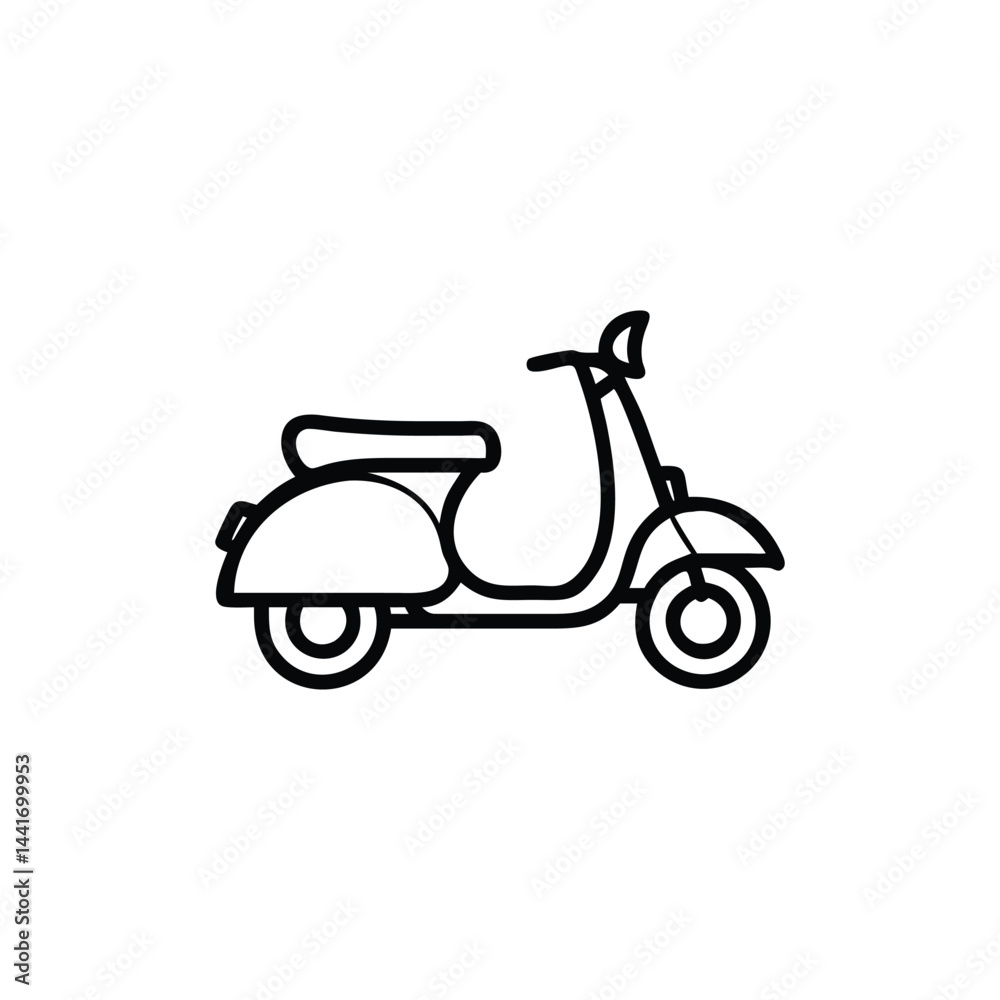 Fototapeta premium red vintage scooter