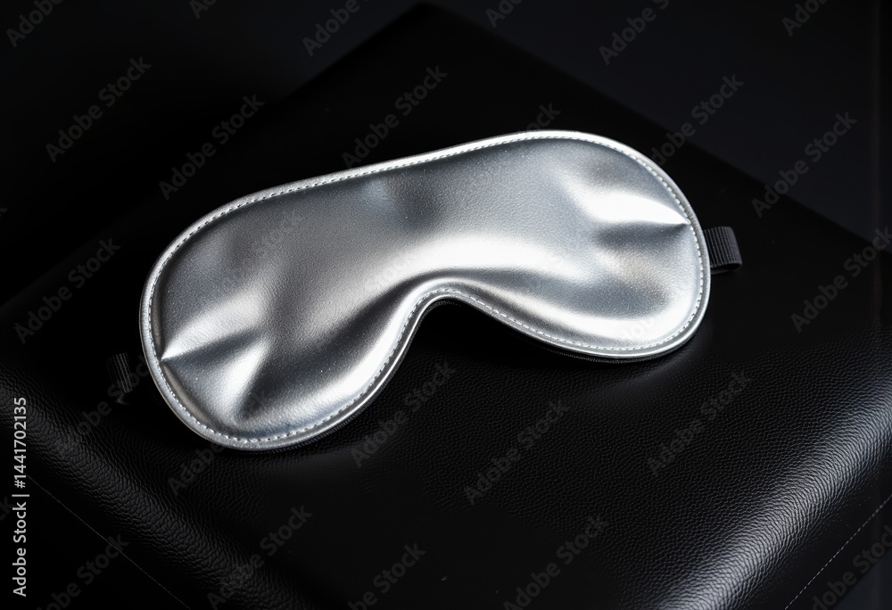 Obraz premium Sleep mask resting on a black surface 