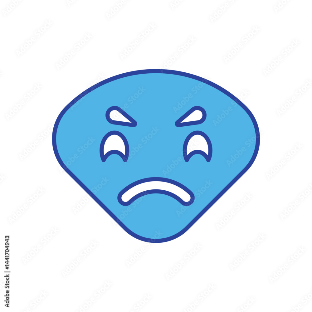 Angery Face icon vector stock illustration Angery Face icon vector stock illustration