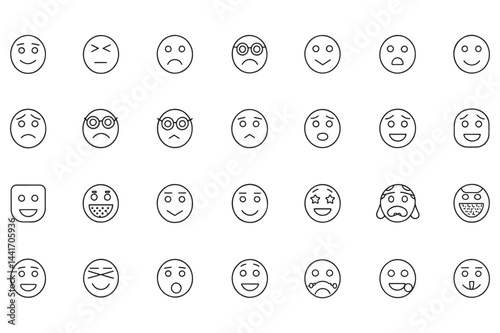 Beautiful emojis for social media, which you can use Web imoji icon set