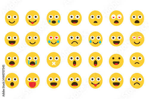 Beautiful emojis for social media, which you can use Web imoji icon set