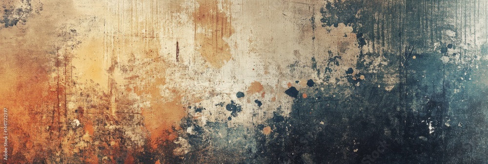 Grunge Artistic Background Combining Ink Stamps, Textures, and Overlays for a Vintage Scrapbook Creative Project