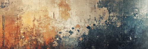 Grunge Artistic Background Combining Ink Stamps, Textures, and Overlays for a Vintage Scrapbook Creative Project