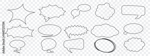 Speech Bubble Vector Icon Set. Chat, Message, and Communication Symbols. vector illustration. eps 10