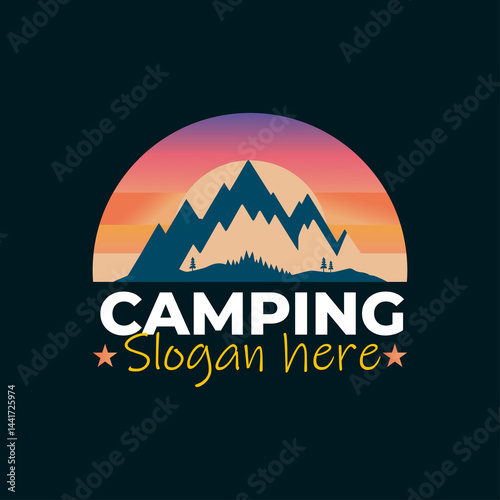 Wallpaper Mural Camping Logo Vector Art, Icons, and Graphics for Free Download Torontodigital.ca