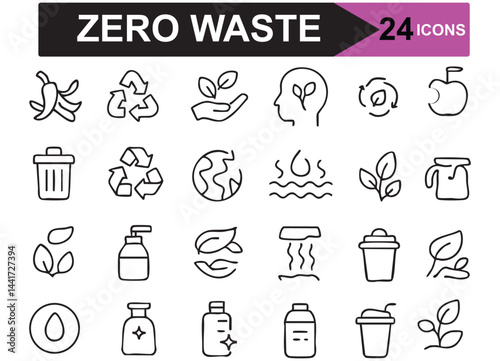 Wallpaper Mural Collection of Zero Waste Icon Designs for Eco Friendly Concepts Torontodigital.ca