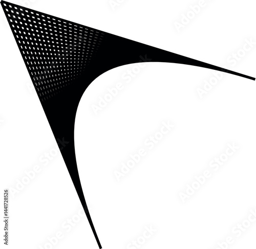 Organic textured arrow design in black and white for directional indicators and design elements