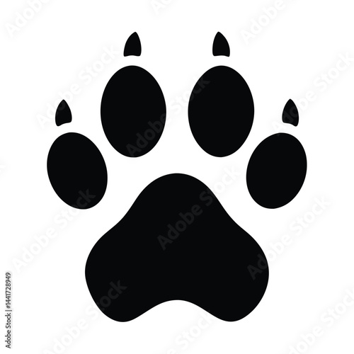Animal paw print vector