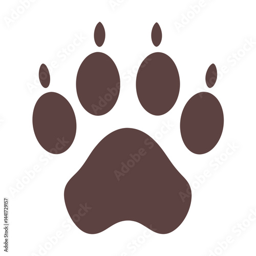 Animal paw print vector