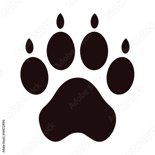 Animal paw print vector