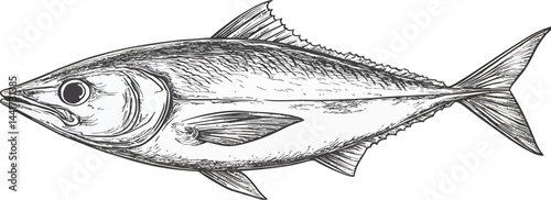 Fresh silver bream, an isolated animal, a healthy catch from the sea