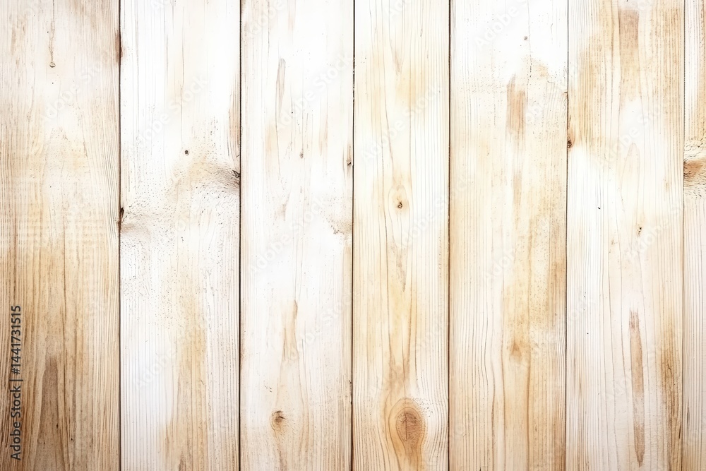 Naklejka premium Close up of light beige wooden planks.